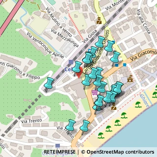 Mappa Piazza S.Volta Stazione Ff.ss, 17015 Celle Ligure SV, Italia (0.08519)
