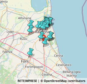 Mappa Via Cascina, 48125 Ravenna RA, Italia (9.0615)