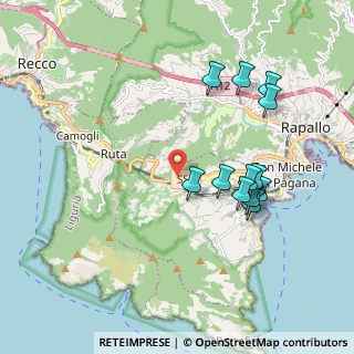 Mappa Via Torre San Gioachino, 16038 Santa Margherita Ligure GE, Italia (1.93417)