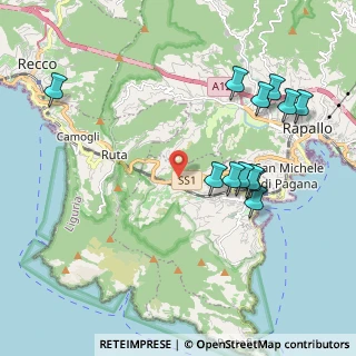 Mappa Via Torre San Gioachino, 16038 Santa Margherita Ligure GE, Italia (2.20333)