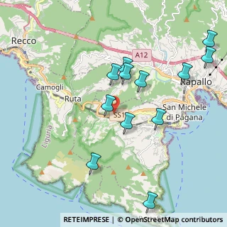 Mappa Via Torre San Gioachino, 16038 Santa Margherita Ligure GE, Italia (2.30692)