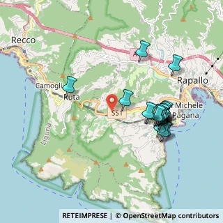 Mappa Via Torre San Gioachino, 16038 Santa Margherita Ligure GE, Italia (1.8975)