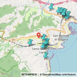 Mappa Via San Lorenzo, 16038 Santa Margherita Ligure GE, Italia (1.31389)