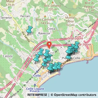 Mappa Via Lanza, 17015 Celle Ligure SV, Italia (0.474)