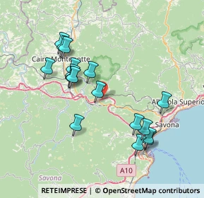 Mappa A6 Torino - Savona, 17041 Altare SV, Italia (7.47941)