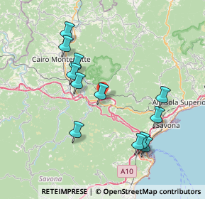 Mappa A6 Torino - Savona, 17041 Altare SV, Italia (7.78583)