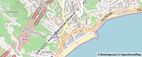 Mappa Celle Ligure