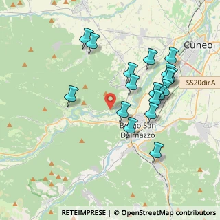 Mappa SP 121, 12011 Borgo San Dalmazzo CN, Italia (3.84667)