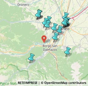 Mappa SP 121, 12011 Borgo San Dalmazzo CN, Italia (7.68833)