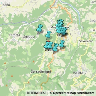 Mappa Via Costa Mangone, 41045 Montefiorino MO, Italia (1.39615)