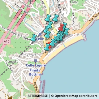 Mappa Via Generale Pescetto, 17015 Celle ligure SV, Italia (0.157)