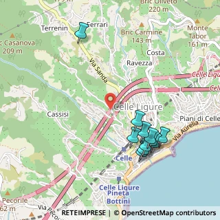 Mappa A10 Genova - Ventimiglia, 17015 Celle Ligure SV, Italia (0.54727)