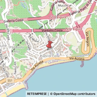 Mappa Via Monte Tabor, 41, 17015 Celle Ligure, Savona (Liguria)