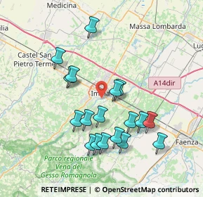 Mappa Via A. Oriani, 40026 Imola BO, Italia (7.25611)