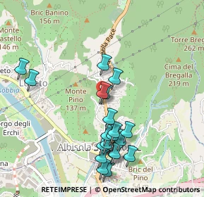 Mappa Via alla Contrada, 17011 Albisola Superiore SV, Italia (0.509)