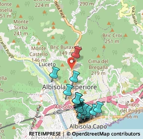 Mappa Via alla Contrada, 17011 Albisola Superiore SV, Italia (1.192)