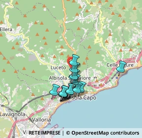 Mappa Via alla Contrada, 17011 Albisola Superiore SV, Italia (1.50125)