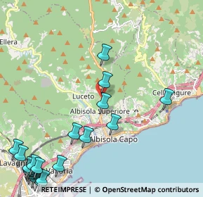 Mappa Via alla Contrada, 17011 Albisola Superiore SV, Italia (3.21421)