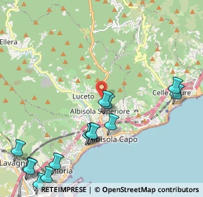 Mappa Via alla Contrada, 17011 Albisola Superiore SV, Italia (2.78357)