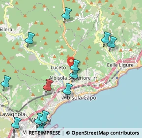 Mappa Via alla Contrada, 17011 Albisola Superiore SV, Italia (2.67923)