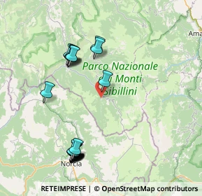 Mappa Frazione Nocelleto, 62039 Castelsantangelo sul Nera MC, Italia (9.2215)