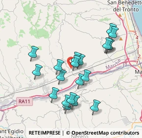 Mappa Via Alessandro Manzoni, 63030 Monsampolo del Tronto AP, Italia (3.63)