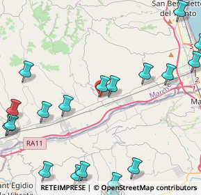 Mappa Via Alessandro Manzoni, 63030 Monsampolo del Tronto AP, Italia (6.415)