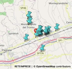 Mappa Via Alessandro Manzoni, 63030 Monsampolo del Tronto AP, Italia (1.0755)