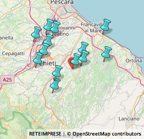 Mappa Contrada Sardía, 66010 Villamagna CH, Italia (6.74)