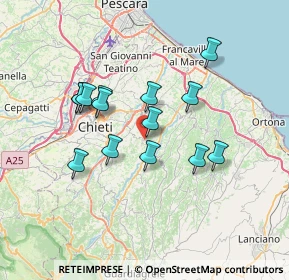 Mappa Contrada Sardía, 66010 Villamagna CH, Italia (6.36)