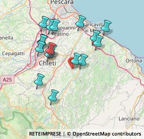 Mappa Contrada Sardía, 66010 Villamagna CH, Italia (7.42176)