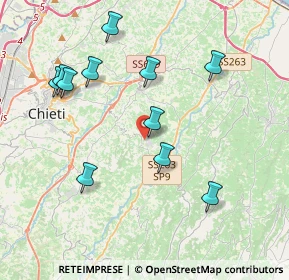 Mappa Contrada Sardía, 66010 Villamagna CH, Italia (4.25455)