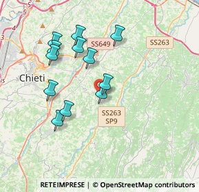 Mappa Contrada Sardía, 66010 Villamagna CH, Italia (3.61917)