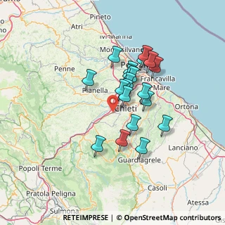 Mappa Via Paolo Bentivoglio, 66100 Chieti CH, Italia (11.6385)