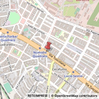 Mappa Via Tuscolana, 689, 00175 Roma, Roma (Lazio)
