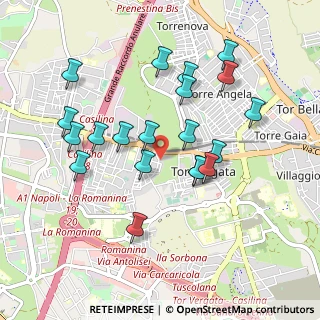 Mappa Via Angelo Tanfani, 00133 Roma RM, Italia (0.9665)