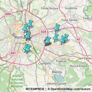 Mappa Via Carlo Santarelli, 00133 Roma RM, Italia (6.37833)