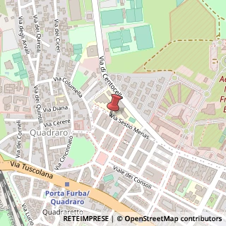Mappa Via Sestio Menas, 86, 00175 Roma, Roma (Lazio)