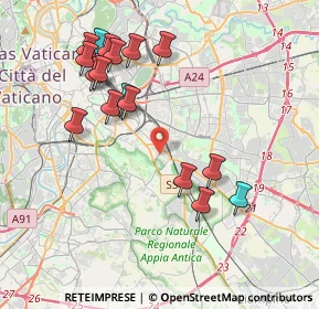 Mappa Via dell'Arco di Travertino, 00178 Roma RM, Italia (4.35176)