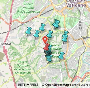 Mappa Via degli Ordelaffi, 00164 Roma RM, Italia (1.31529)