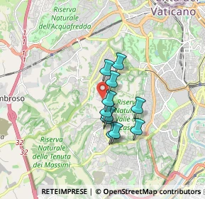 Mappa Via degli Ordelaffi, 00164 Roma RM, Italia (1.20636)