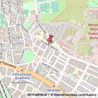 Mappa Via Sestio Menas,  54, 00175 Roma, Roma (Lazio)