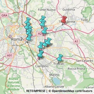 Mappa Via Carlo Saraceni, 00133 Roma RM, Italia (6.76533)