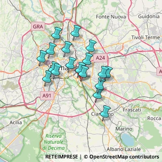 Mappa TUSCOLANA- ACQUEDOTTO FELICE, 00181 Roma RM, Italia (6.09778)