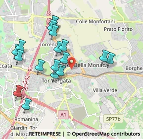 Mappa Via Orazio Placidi, 00133 Roma RM, Italia (2.12333)