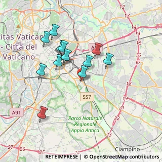 Mappa Via di Porta Furba, 00181 Roma RM, Italia (3.50615)
