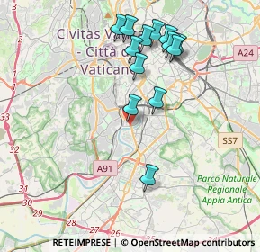 Mappa Piazza Augusto Righi, 00100 Roma RM, Italia (4.03692)