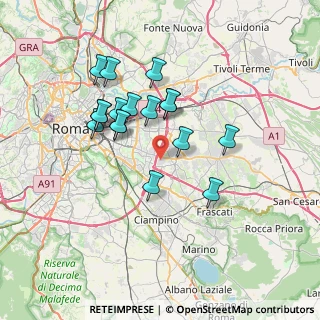 Mappa Via Turino di Sano, 00133 Roma RM, Italia (6.58412)