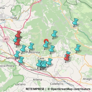 Mappa Via Sulle Mura, 00030 Capranica Prenestina RM, Italia (9.664)