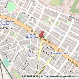 Mappa Via Tuscolana, 1000, 00100 Roma, Roma (Lazio)